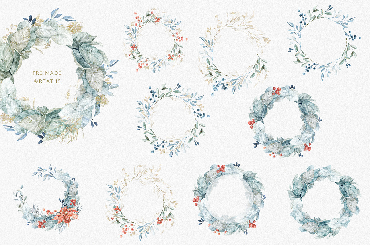 Winter Ornament Watercolor & Gold, an Illustration by Cat In Colour (Photo 6 of 6)