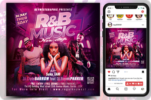 R&B Music Flyer, a Flyer Template by regalDRAW