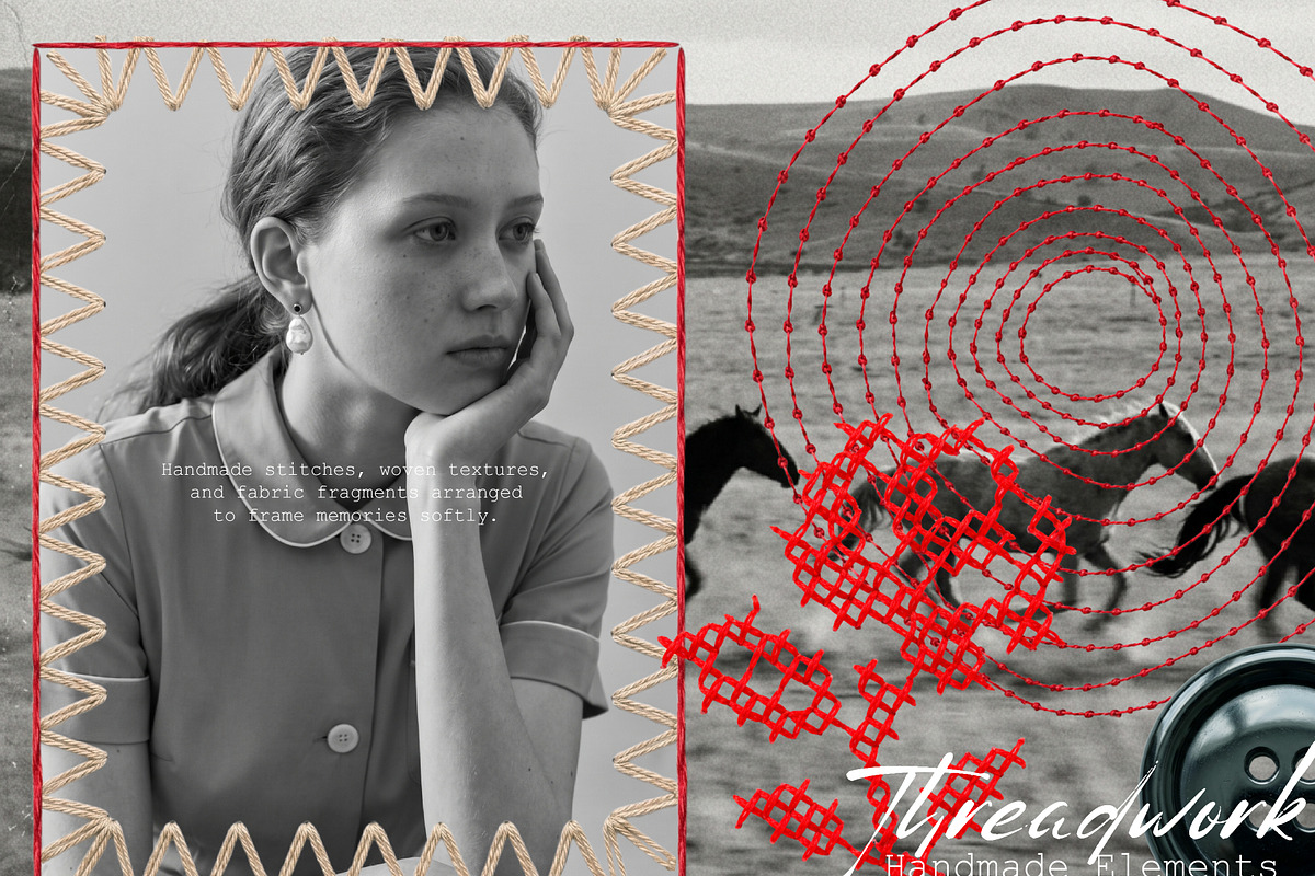 Threadwork Handmade Textile Elements, an Object Graphic by DreamoraArt (Photo 6 of 9)