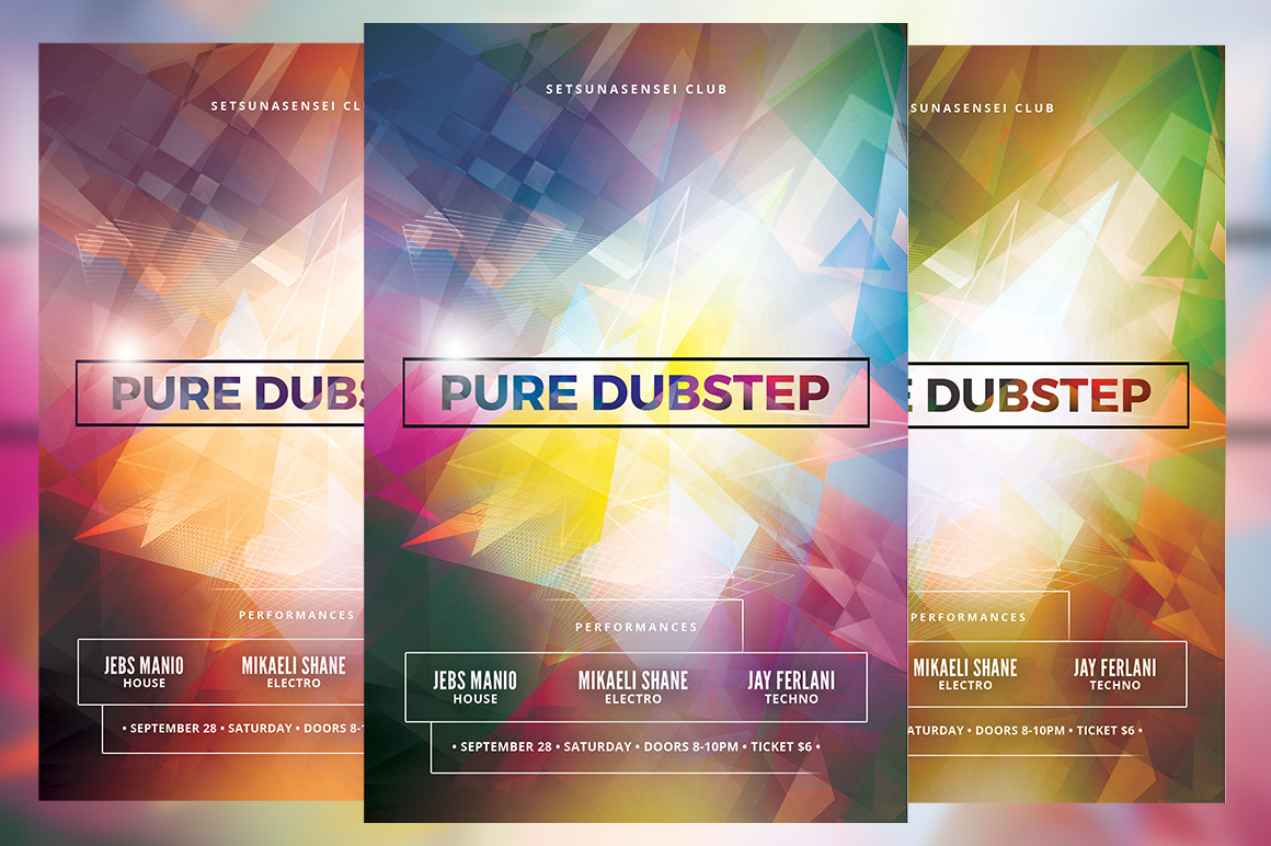 Pure Dubstep Flyer, a Flyer Template by KiraYamato Design Studio