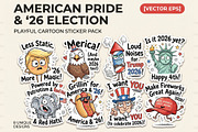 Funny Trump 2026 Sticker Pack, an Object Graphic by NH graphic (Thumbnail 1 of 4)