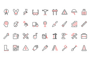 Workers tools industry icons, an Object Illustration by Lemberg Vector