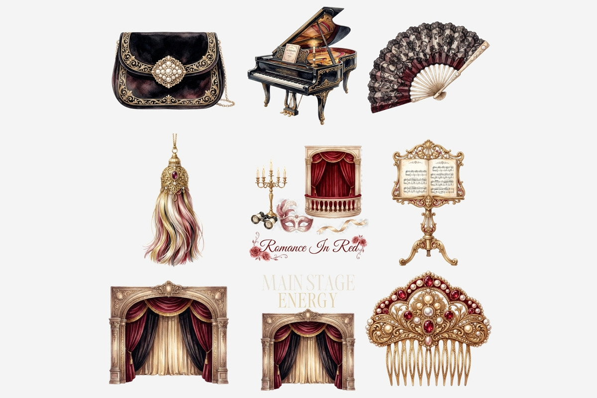 Watercolor Opera Theater Bundle, a Person Illustration by Tanya Kart (Photo 6 of 13)