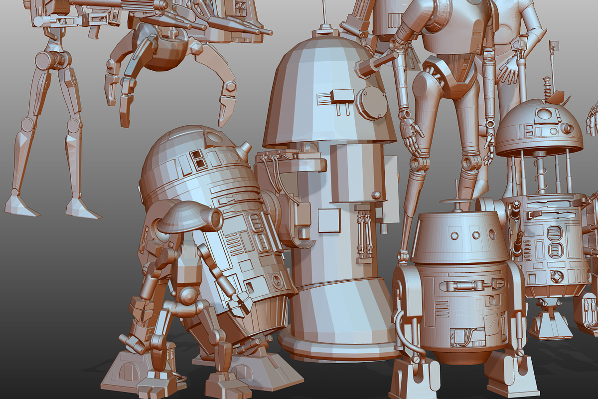 STAR WARS DROIDS PACK low poly, a Characters & Person 3D Model by 2$ SHOP (Photo 9 of 16)
