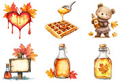 Watercolor Maple Syrup Clipart, an Illustration by Watercolor design (Thumbnail 3 of 12)