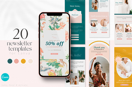20 Canva Newsletter Templates, an Email Template by Matisse Studio