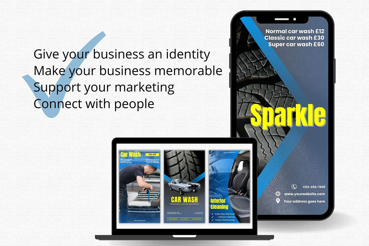 40 CAR WASH stories canva templates, a Social Media Template by Talipic Designs (Photo 6 of 8)