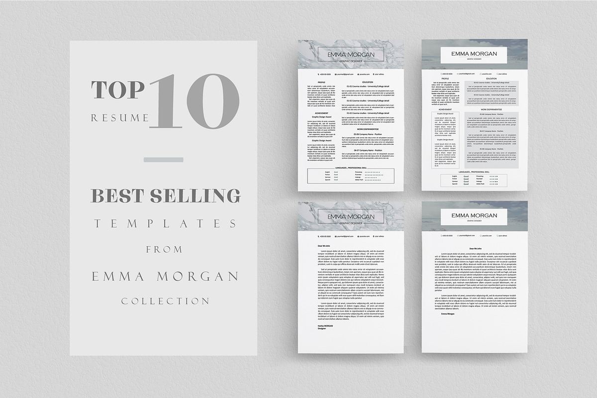 Simple Resume BUNDLE Template M, a Resume Template by Showy68 Template (Photo 2 of 7)