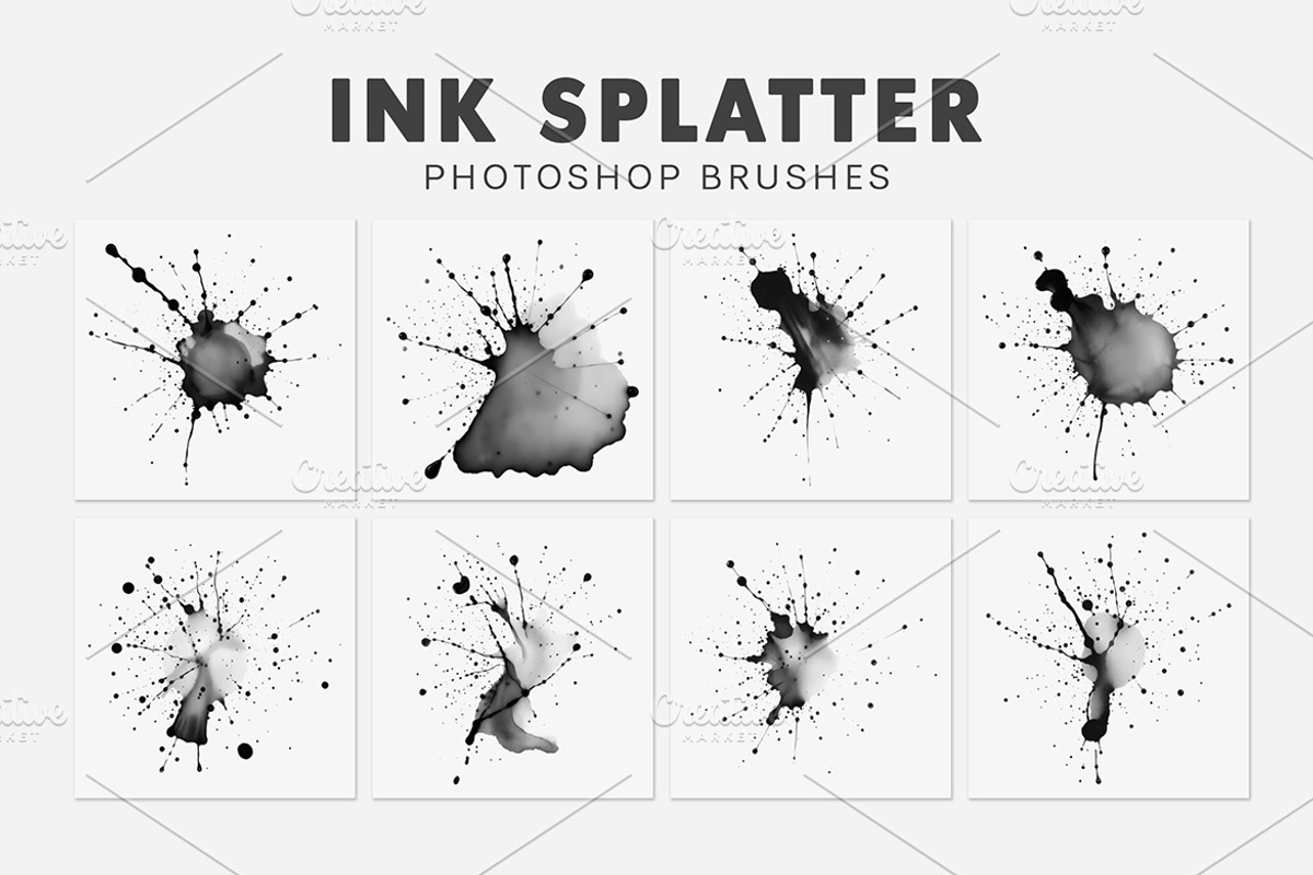 30 Ink Splatter Brushes, a Brush Add-On by AB-TheDesigner (Photo 3 of 5)