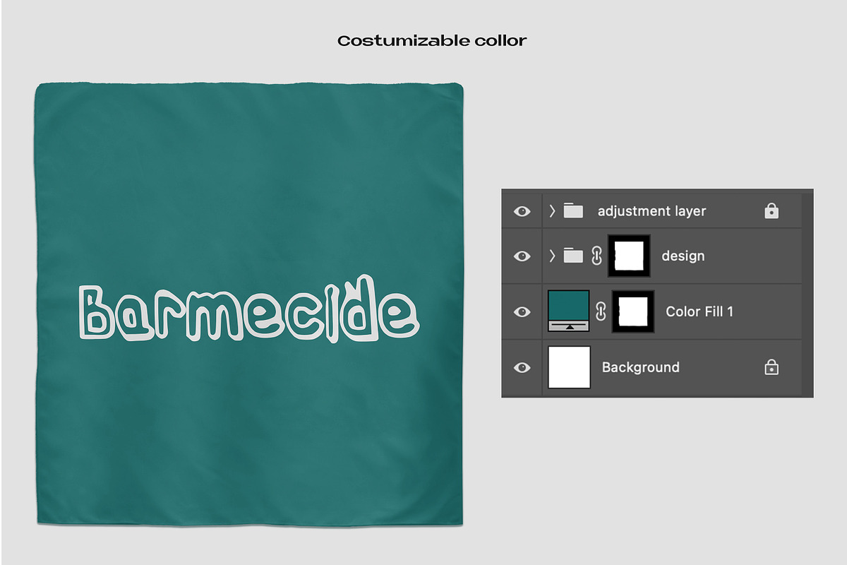 Bandana mockup, an Apparel Mockup by Barmecide Mockup Studio (Photo 3 of 3)