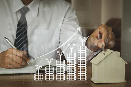Icon with business concept