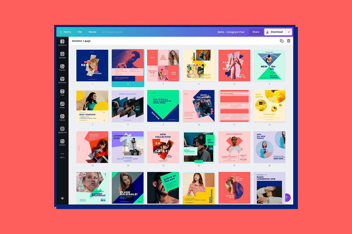 BASIC-Social Media Kit Collection, a Social Media Template by Invasi Studio (Photo 5 of 13)