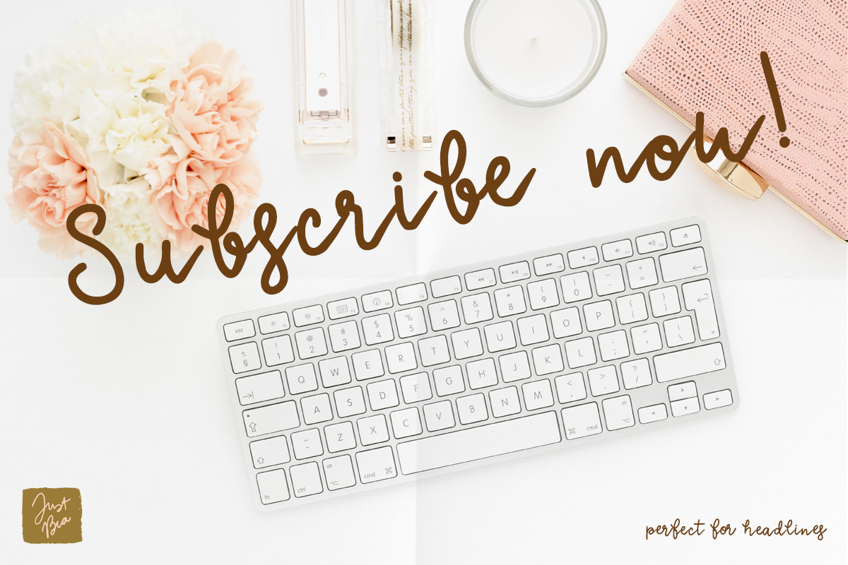 Anastasia a calligraphic font, a Script Font by Just Bia (Photo 4 of 8)
