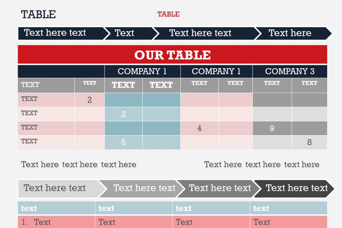 Table 1 PowerPoint Template, a Presentation Template by Yes Presentations (Photo 7 of 20)