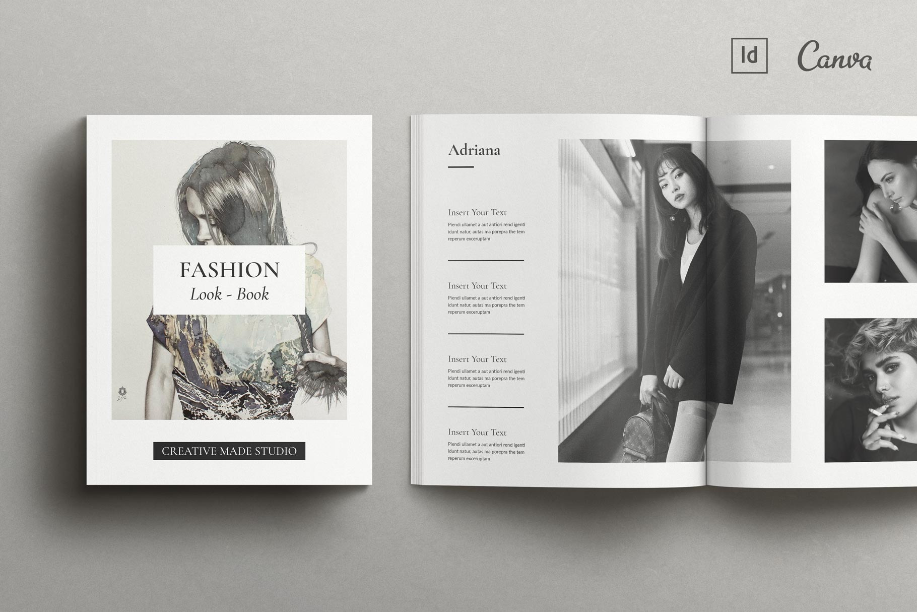 Fashion Lookbook Magazine Template, a Magazine Template by TemplatesForest