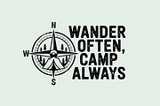 Camping T-Shirt Quote Bundle, an Illustration by jahid234 (Thumbnail 6 of 8)