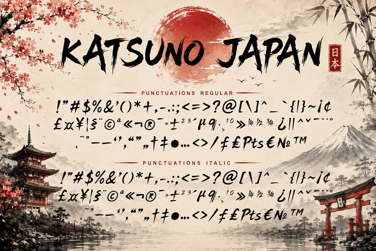 Katsuno Japan, a Handwritten Font by Yoga Letter (Photo 8 of 9)