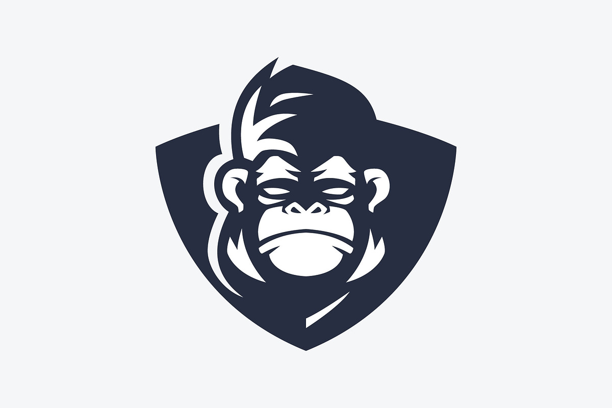 Monkey Shield Logo Design Templates, a Branding & Logo Template by kidzdsgn (Photo 2 of 2)