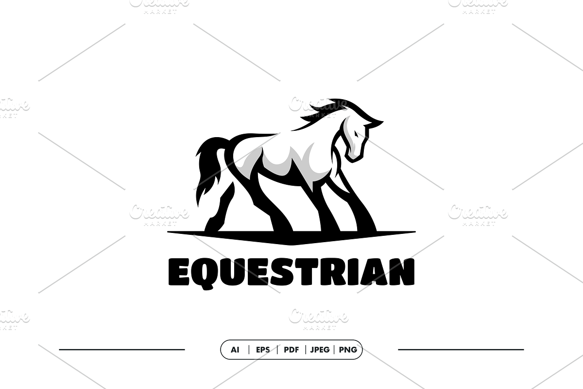 Equestrian Horse Logo Template, a Branding & Logo Template by EndR_ID