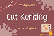 Cat Keriting, a Font by Aisyah (Thumbnail 1 of 4)