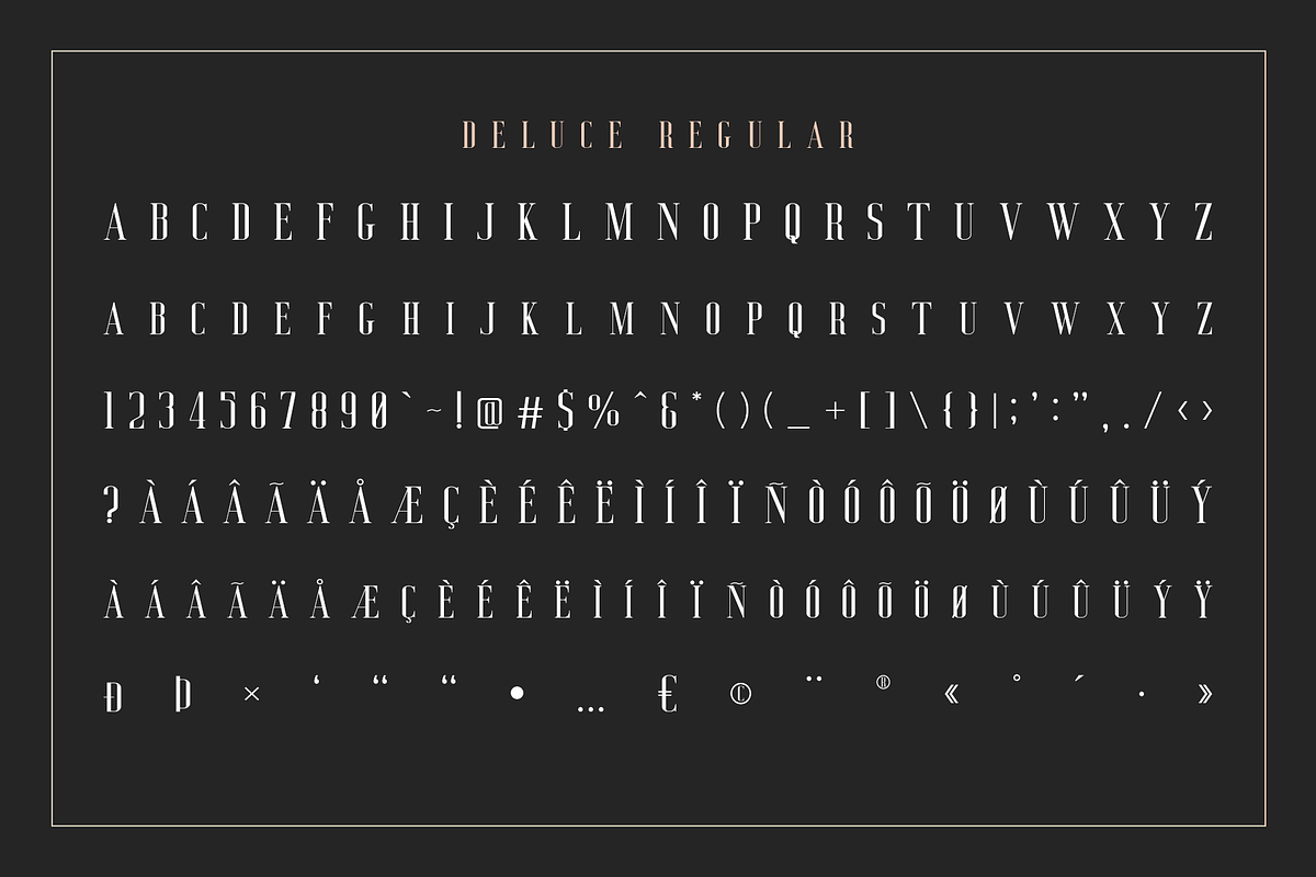 Deluce - Luxury Serif Font preview 7