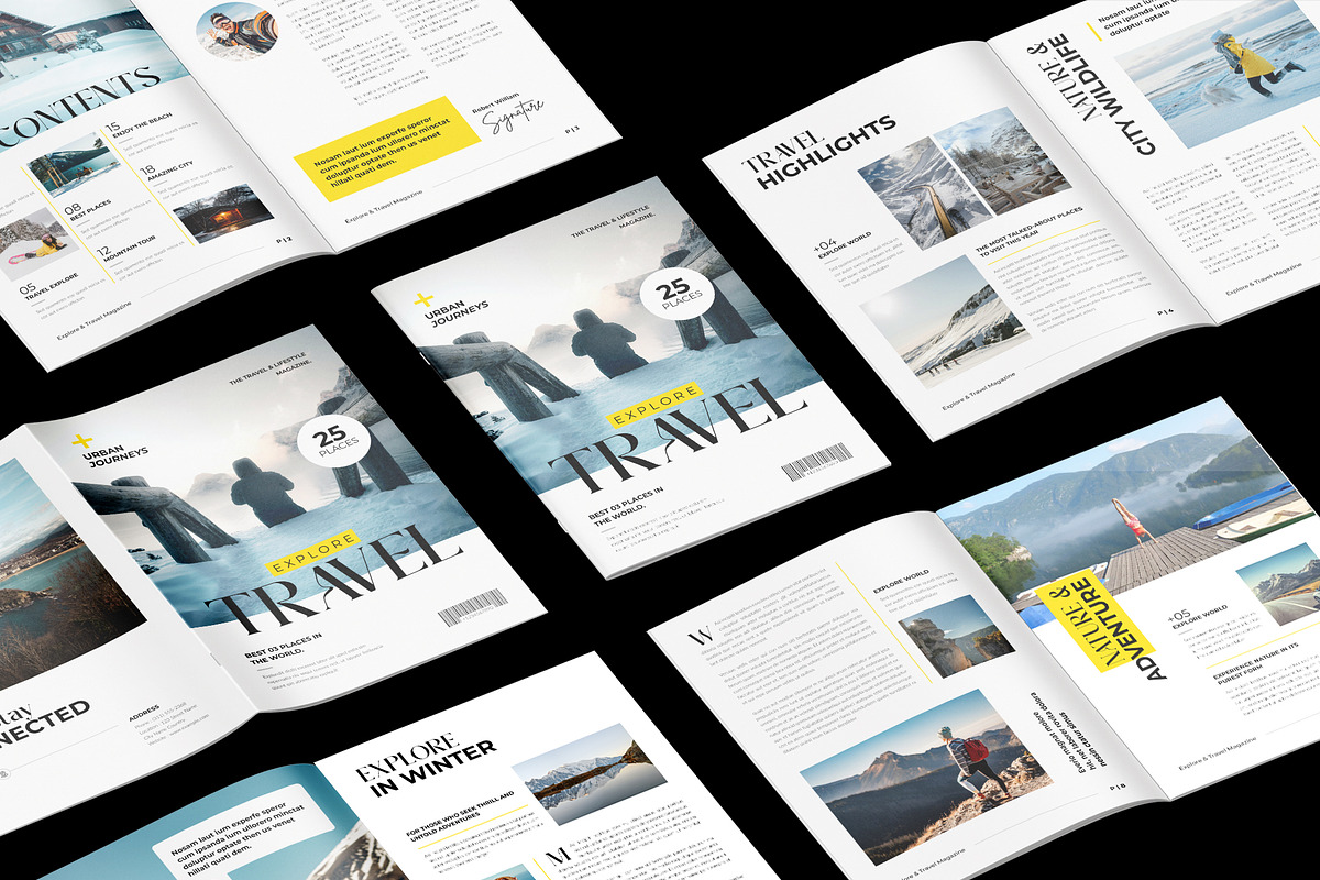 Explore Travel Magazine Template, a Magazine Template by StyleArt (Photo 3 of 11)