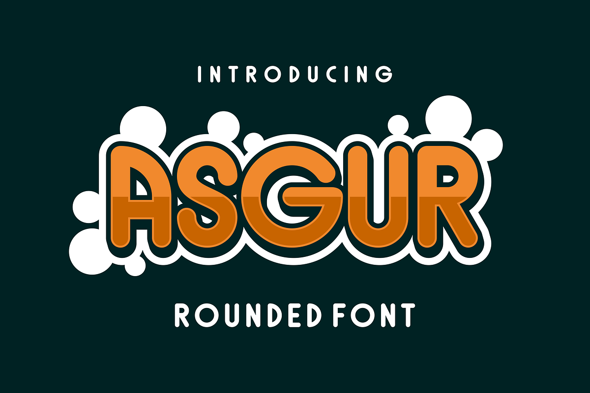 Asgur - Rounded Font, a Sans Serif Font by lelevien