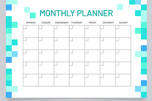 Planner For Month Worksheet Design