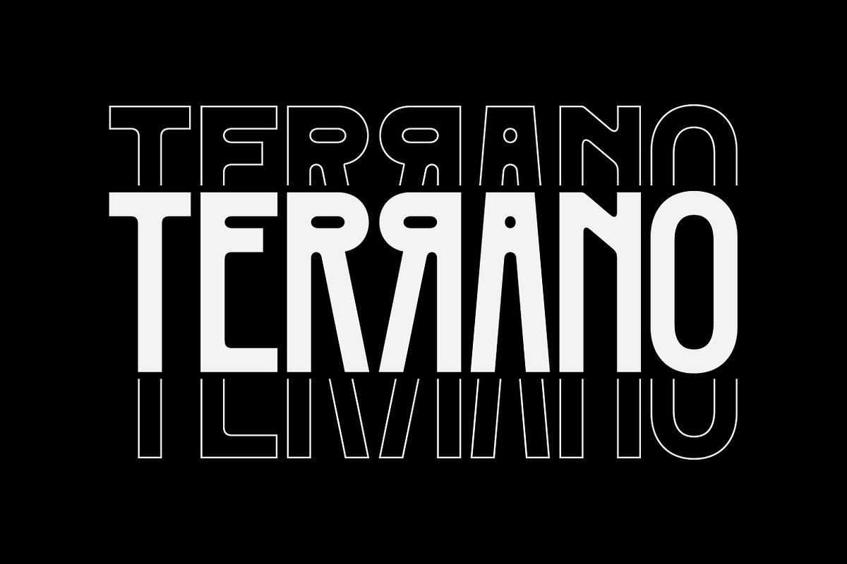 Terrano - Display Sans Serif Font, a Sans Serif Font by Mahesans Co (Photo 1 of 12)