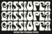 Cassiopea - Psychedelic typeface, a Font by HeyFonts (Thumbnail 1 of 12)