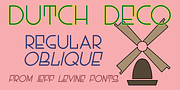 Dutch Deco JNL, a Sans Serif Font by Jeff Levine Fonts (Thumbnail 1 of 5)