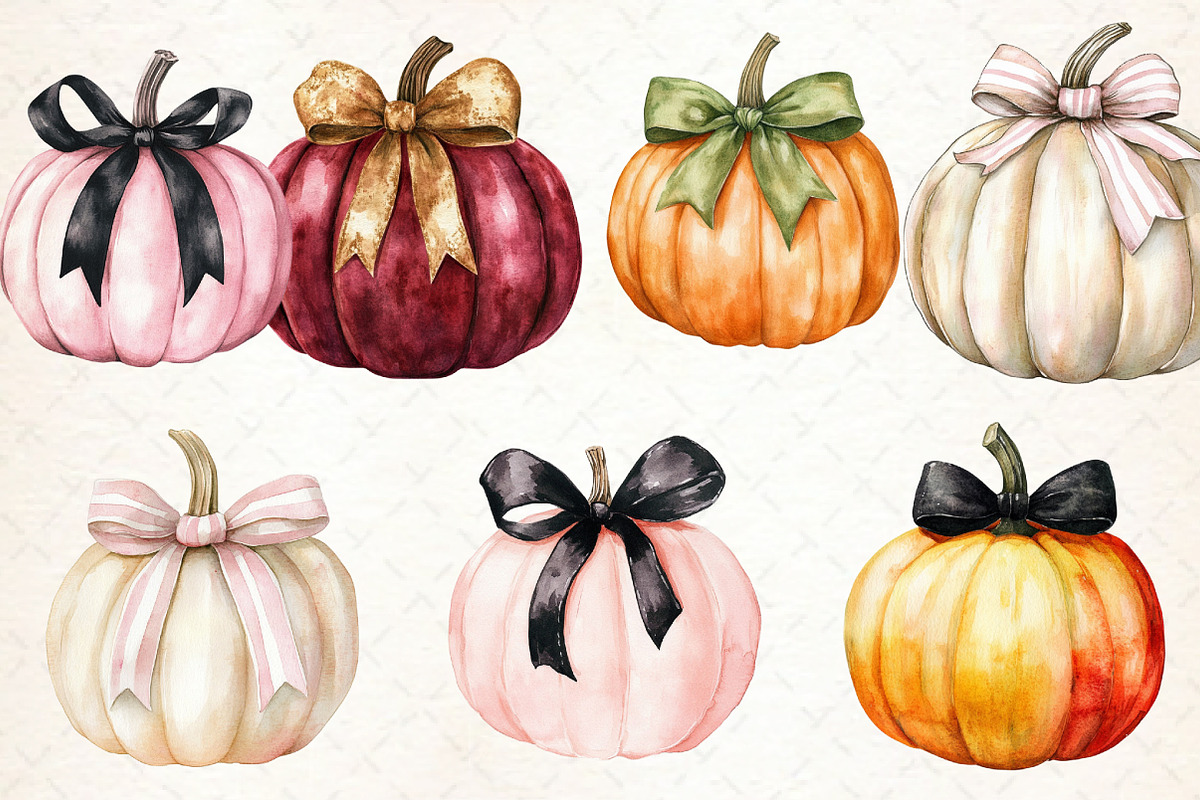 Pumpkins Watercolor PNG, an Illustration by Libby Wishes (Photo 5 of 7)