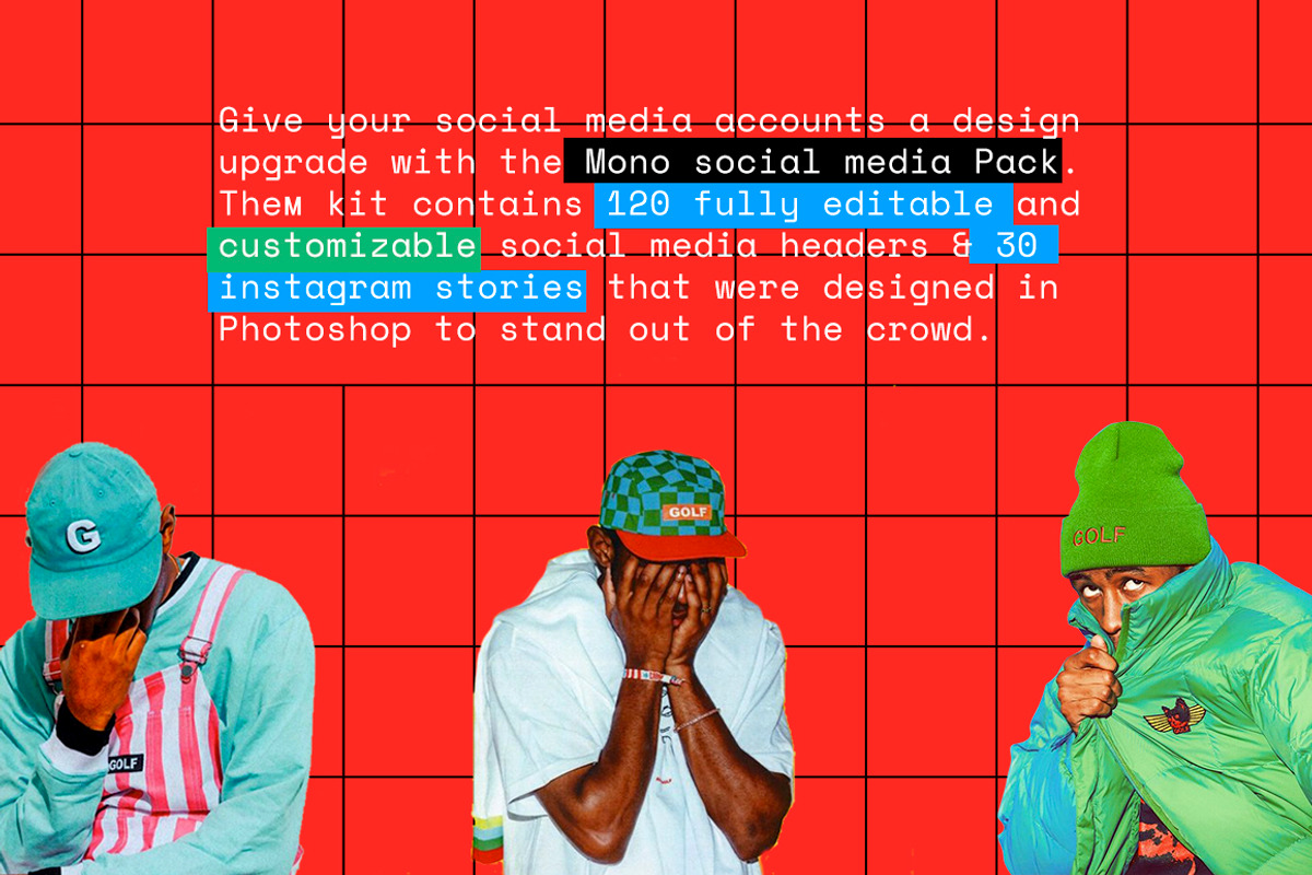Mono Social Media Kit, a Social Media Template by Amirzhanuly (Photo 3 of 13)
