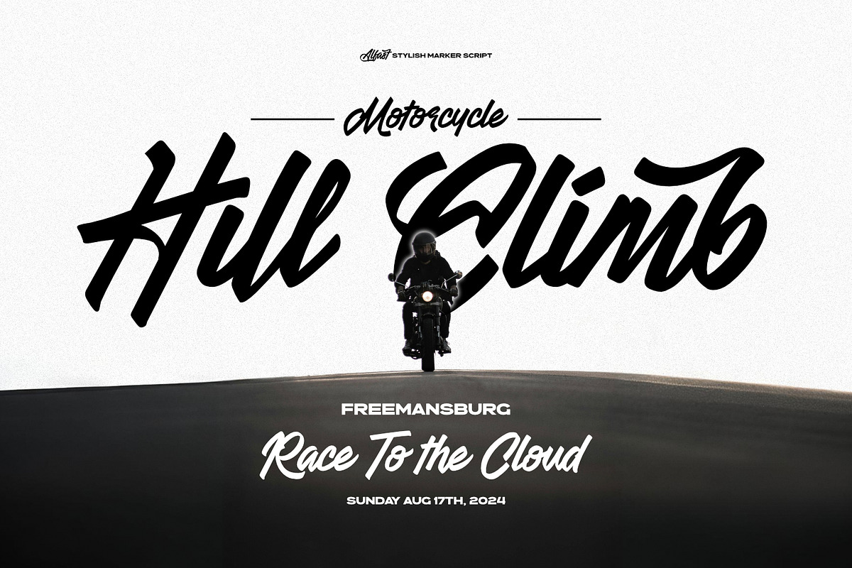 Alfast - Stylish Marker Script, a Script Font by ikiiko (Photo 3 of 7)