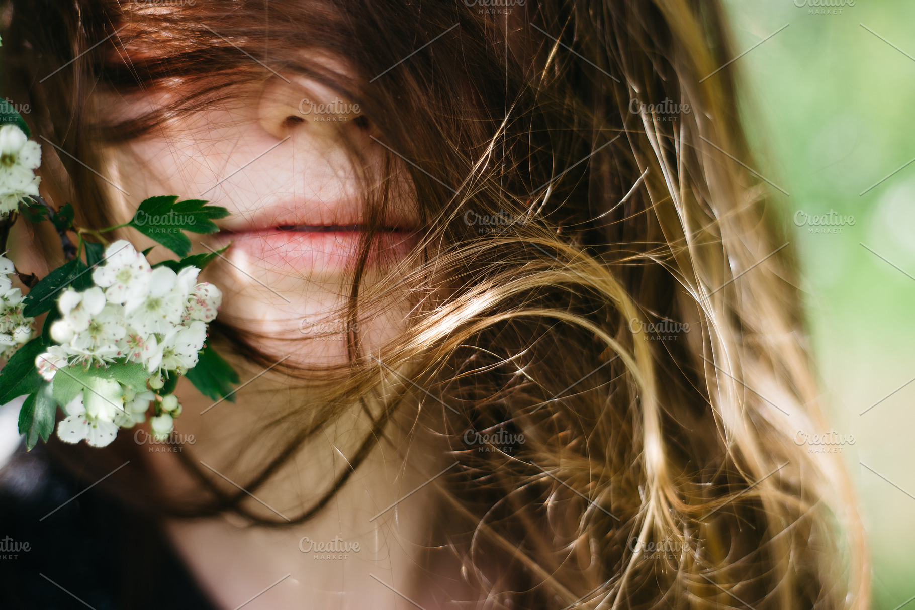 Portrait of a girl with flowers., a Person Photo by Yura_Yarema
