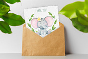 Little jungle watercolor clip art, an Animal Illustration by ekossa_art (Thumbnail 7 of 7)
