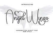 Angel Wings | Script Font, a Handwritten Font by Scratchones (Thumbnail 1 of 9)