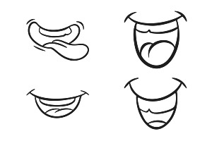 Cartoon Mouths Set 1 Procreate Brush