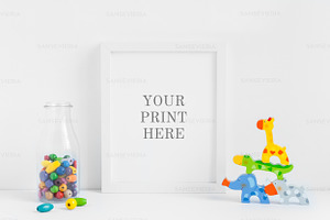 Nursery frame mockup 8x10 16x20 4:5