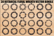 Botanical Floral Wreath SVG Bundle, an Illustration by Designs_River (Thumbnail 1 of 31)
