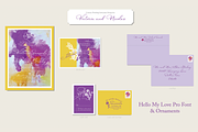 Hello My Love Ornaments, a Handwritten Font by Debi Sementelli (Thumbnail 3 of 6)