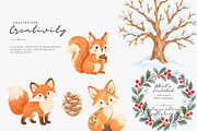 cozy storybook winter clipart set, a Decorative Illustration by Patishop Art (Thumbnail 5 of 9)