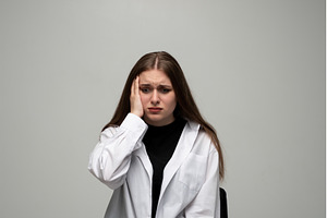 Stressed young woman suffering from, a Person Photo by volodymyrshtun13795