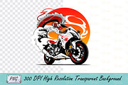 Drift Bike with Flames PNG Clipart, a Transportation Illustration by Ghagra (Thumbnail 1 of 3)