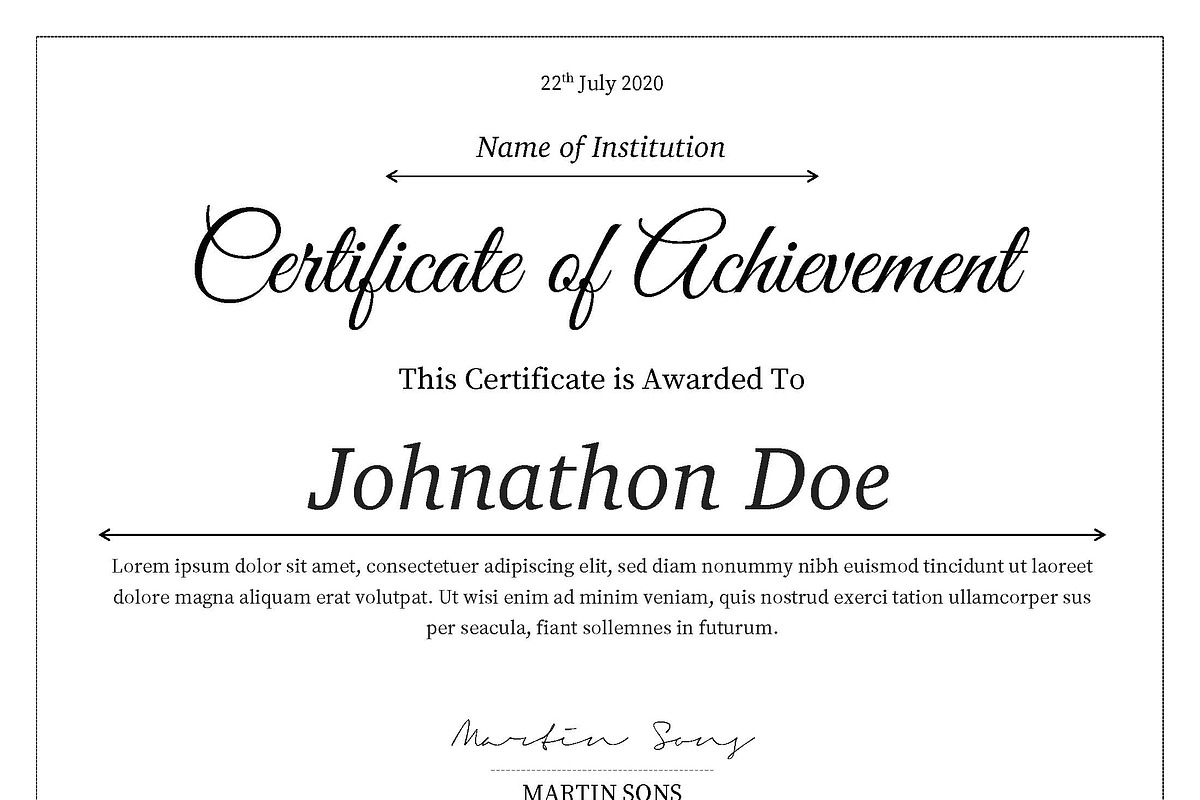 Clean Certificate Template, a Templates & Theme by ARP Creation (Photo 7 of 7)