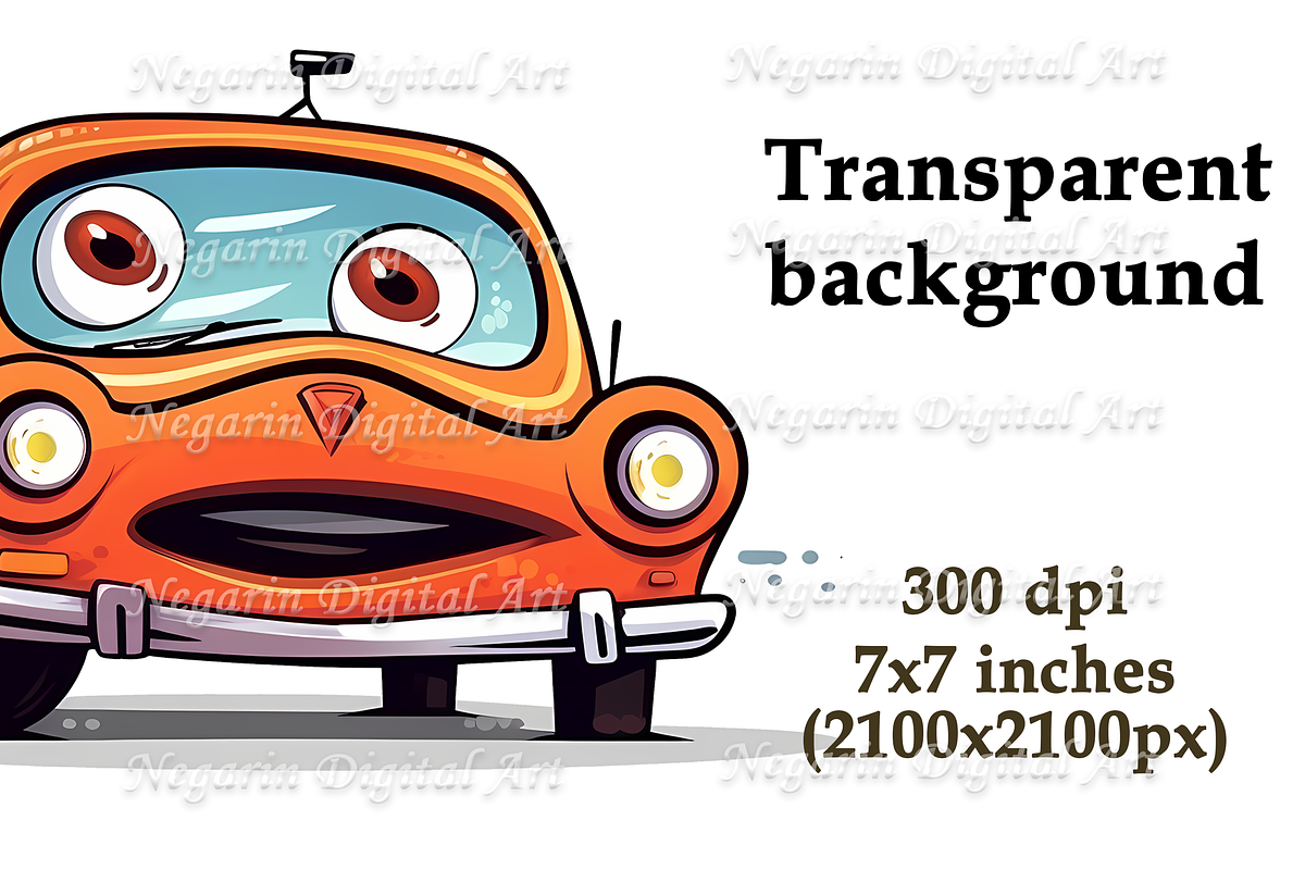 Watercolor Cute Little Cars Cliparts, a Background Graphic by Negarin Digital Art (Photo 5 of 11)