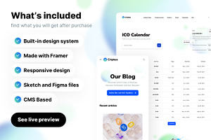 Criptex - Crypto Framer Template