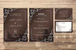 Furr - Ornament Wedding Invitation, an Invitation Template by JACodes