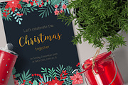 Floral Christmas cards set, a Decorative Illustration by Good Studio (Thumbnail 7 of 9)