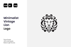 Minimalist Vintage Lion Logo, a Branding & Logo Template by Luxury Logos